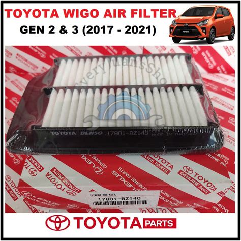 Toyota Wigo Air Filter Gen2 Gen3 Gen 2 Gen 3 2017 2021 17801