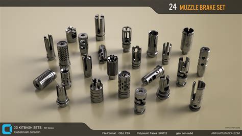 Muzzle Brakes Set (1) | Images :: Behance