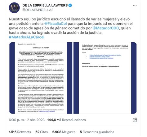 Abelardo De La Espriella No Suelta A Matador Ahora Le Pidió A La Fiscalía Reabrir El Caso Para