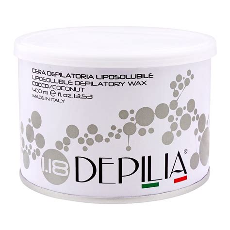 Buy Depilia Coconut 1 18 Liposoluble Depilatory Wax 400ml Online At