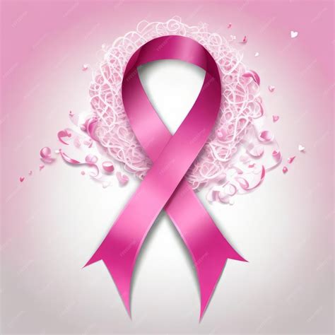 Premium Ai Image Pink Power Ribbon For Breast Cancer Awareness Month