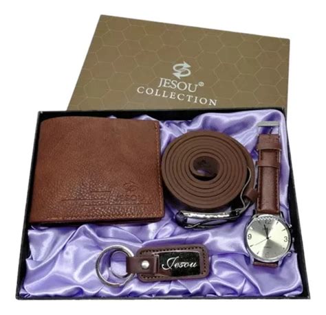 Estuche De Lujo Hombre Regalo Llavero Reloj Correa Billeter Env O Gratis