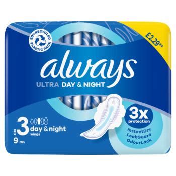 Always Ultra Sanitary Towels Day Night Size Wings X Pads From