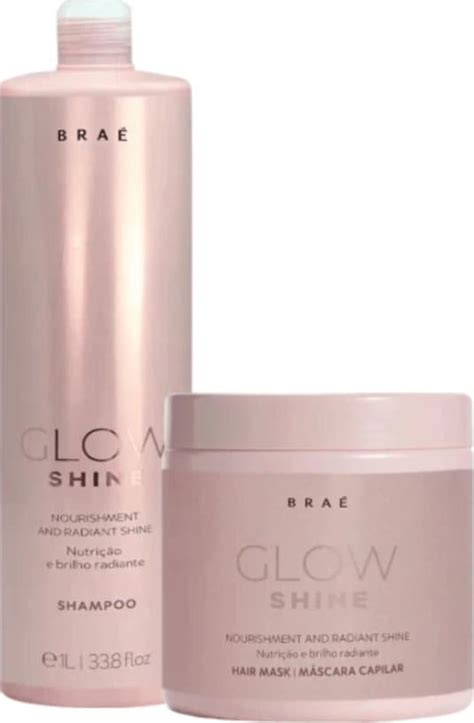 Kit Bra Glow Shine Shampoo L E M Scara G Nutri O E Brilho Radiante