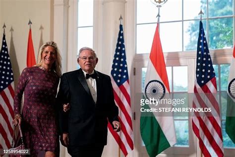 Us Senator Bob Menendez And His Wife Nadine Arslanian Arrive For The News Photo Getty Images