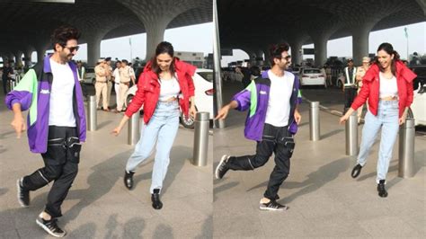 Kartik Aaryan Teaches Deepika Padukone The Dheeme Dheeme Hook Step At