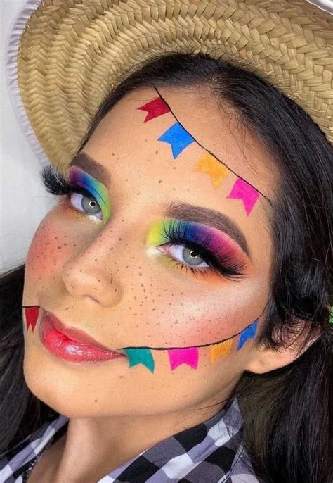 Maquiagem para festa junina como fazer e 50 fotos para você se inspirar