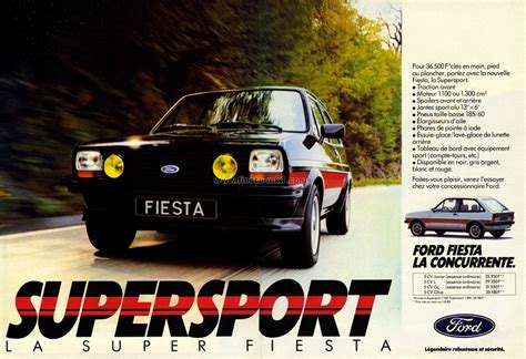 Ford Fiesta Mk1 Press Releases Adverts Adverts Fr Fiesta Mk1 Supersport