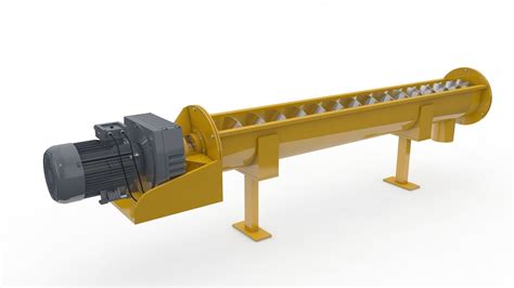 Screw Conveyor 3D Model Animated Rigged CGTrader