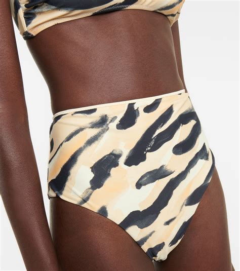Nanushka Bente Printed High Rise Bikini Bottoms Nanushka