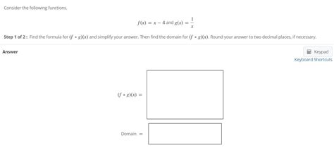 Solved Consider The Following Functions Fx X 4 And