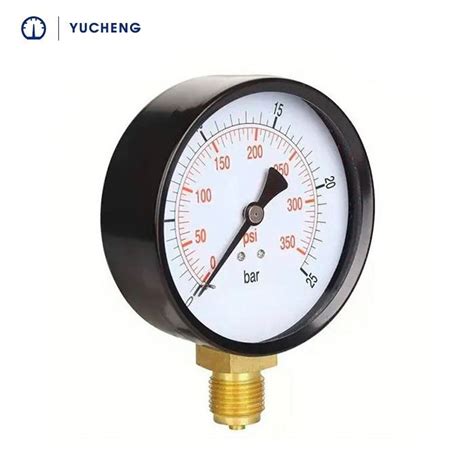 China Custom Black Steel Case Bourdon Tube Pressure Gauge Proveedores