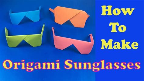 How To Make Traditional Origami Sunglasses Paper Fold Tutorial Origami How To Make Origami Fold