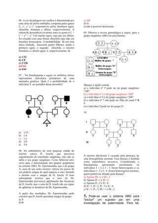 Lista de genética resolvida PDF Download Gratuito