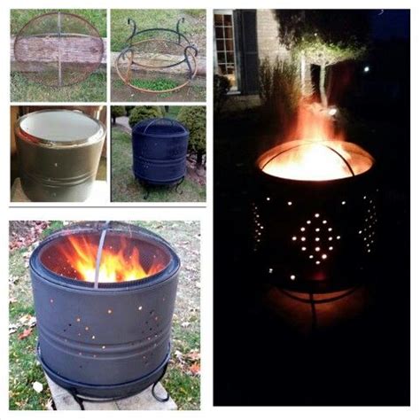 Fire Pit- made from an old dryer | Fire pit, Outdoor decor, Fire