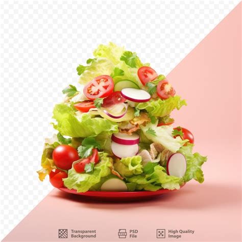 Un Plato De Ensalada Con Una Imagen De Una Ensalada Archivo Psd Premium