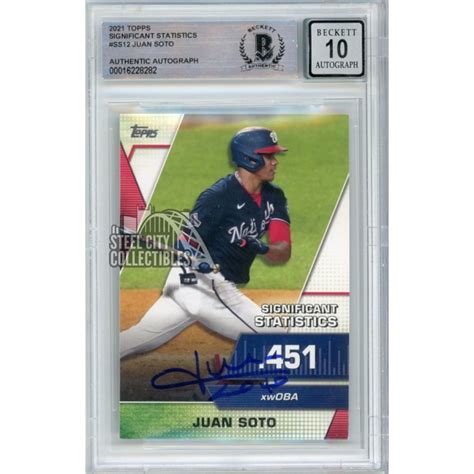 Juan Soto Topps Significant Statistics Autograph Card Ss Bas