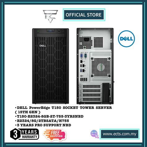 DELL POWEREDGE T150 SOCKET TOWER SERVER 15TH GEN T150 E2324 8GB 2T