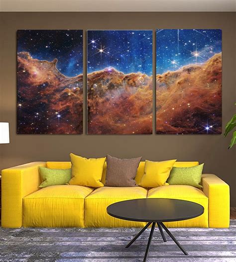 Set Of 3 Carina Nebula Nasa Deep Field Wall Art James Webb Etsy