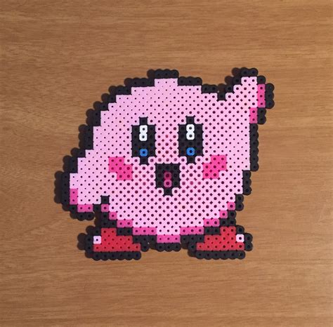 Kirby Perler Bead Character Nerdy Collectible Pixel Art Nintendo Smash Bros