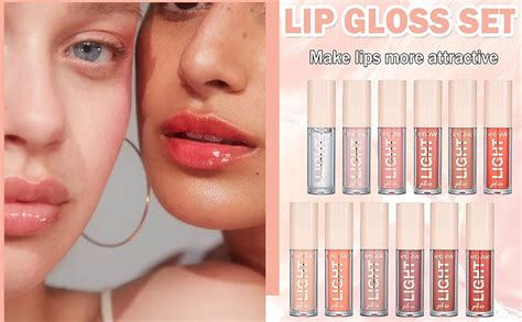 Light Lipgloss PCS Lip Gloss Set Nude Pink Lip Gloss Kit Shine Glossy And Moisturizing Lip