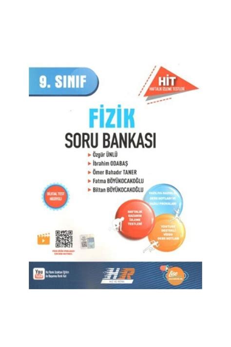 Hız ve Renk Yayınları Hız ve Renk 9 Sınıf Fizik HİT Soru Bankası Süper