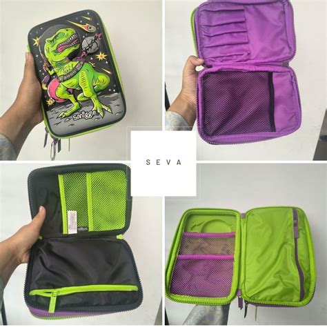 Jual Smiggle Hardtop Triple Fancy Dinosour Tempat Pensil Hard Top