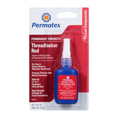 Permatex Red Permanent Strength Threadlocker Fortnine Canada