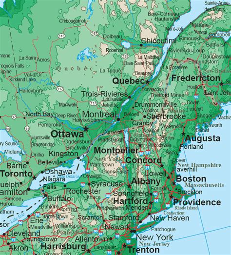 Northeastern United States Map Travelsfinderscom