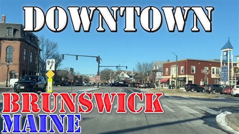 Brunswick Maine 4K Downtown Drive YouTube