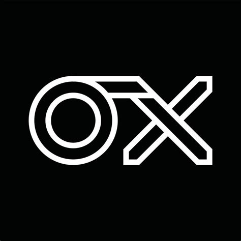 OX Logo monogram with line style negative space 16567026 Vector Art at Vecteezy