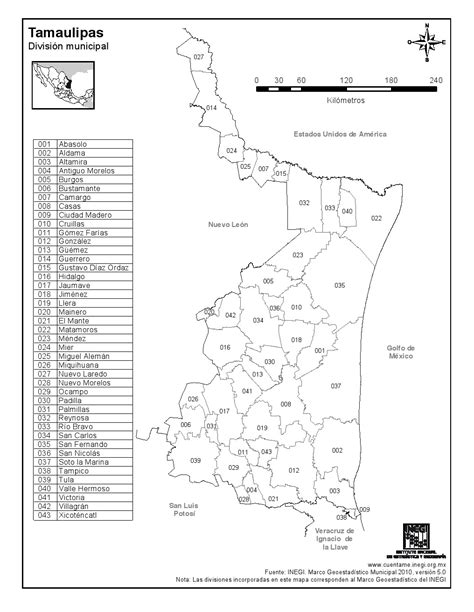 Mapa para imprimir de Tamaulipas Mapa de municipios de Tamaulipas ...