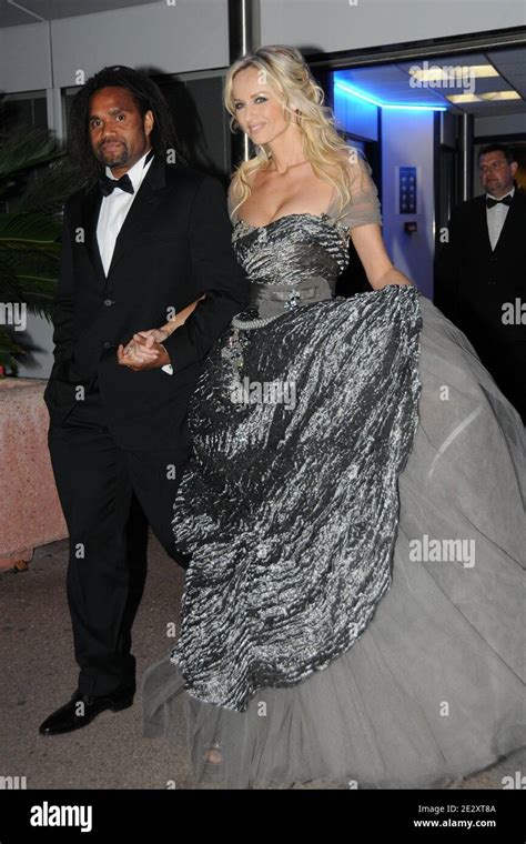 Christian Karembeu and wife Adriana Karembeu during the 63rd Cannes Film Festival in Cannes ...