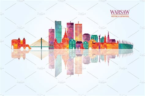 Warsaw skyline | Illustrations ~ Creative Market