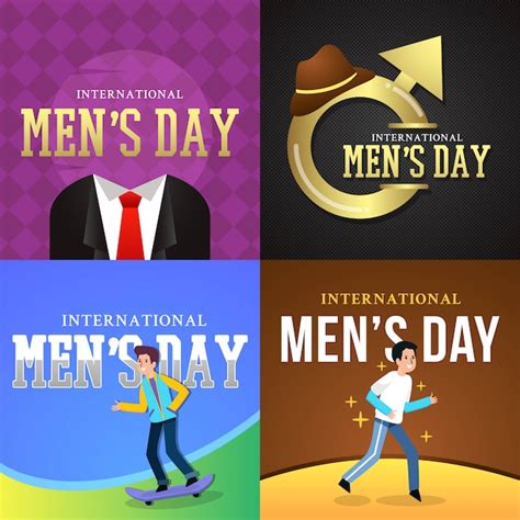 Premium Vector International Mens Day Vector Illustration