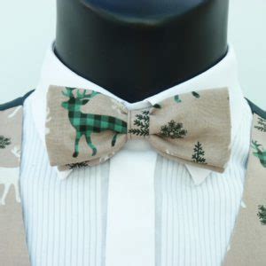 No I Deer Pre Tied Bow Tie Pocketwatch Waistcoats