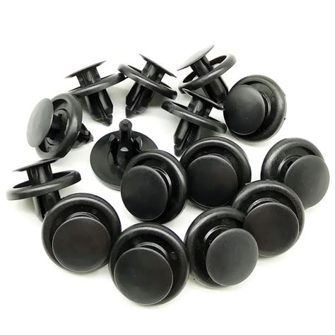 Schwarz Kunststoff Verschluss Clip Set 50Pcs Stoßstange Tür Trim Außen