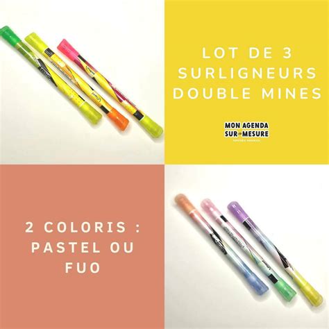 Surligneurs Fluo Pastels Mon Agenda Sur Mesure