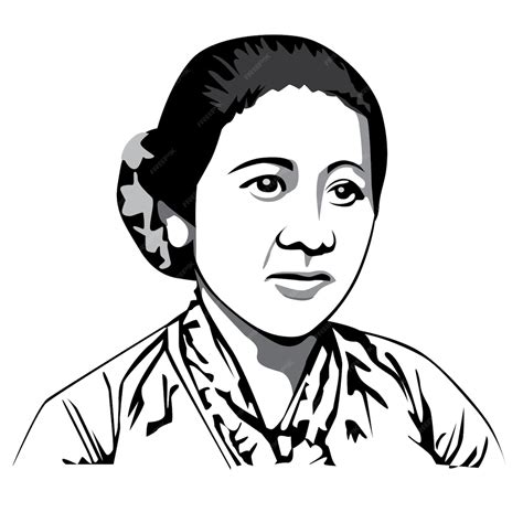 premium vector ra kartini png vector editable kartini indoensian