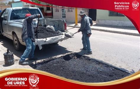 Realizan Trabajo De Bacheo En La Cabecera Municipal Municipio De Ures