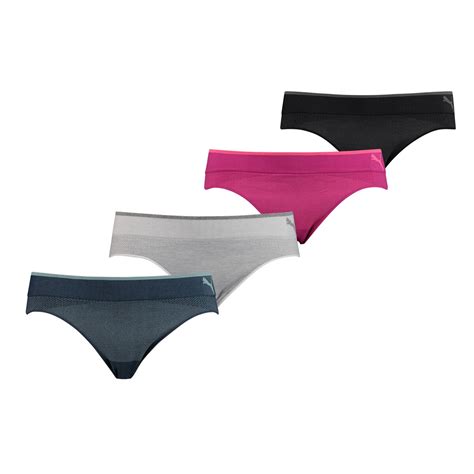 Puma Performance Women S 4 Pack Bikini Brief Small Cos