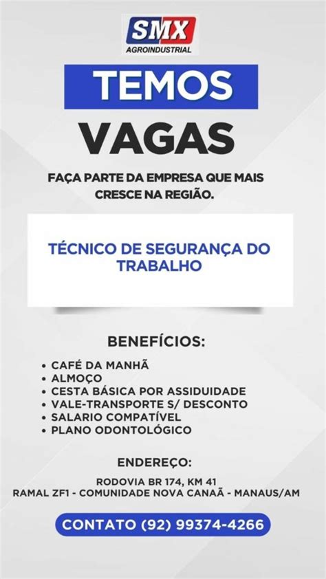 Empresa seleciona para vaga de Técnico de segurança do trabalho Envie