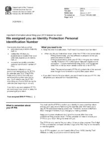 IRS Notice CP01A - The IRS Assigned You an Identity Protection Personal Identification Number ...