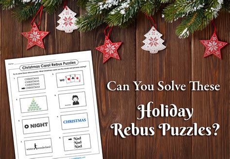 Christmas Rebus Puzzles With Answers Printable Free Printable A Z