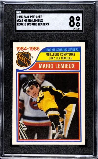 Mario Lemieux O Pee Chee Hockey Rookie Scoring Leaders Sgc