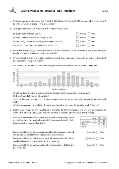 Sprawdzian Uamki Zwyke Klasa 4 Question