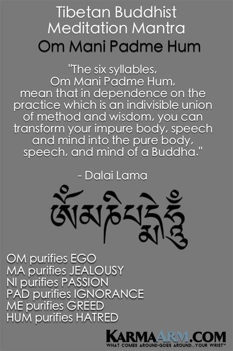 Om Mani Padme Hum Buddha Teachings Buddhist Wisdom Meditation Mantras