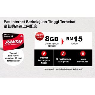 Hotlink Prepaid Hotlink PANTAS Internet 365 New Sim Number 1 Year