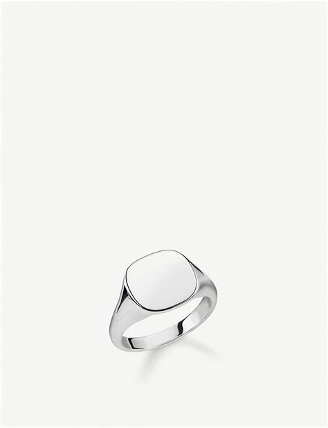 Lyst Thomas Sabo Rebel At Heart Sterling Silver Signet Ring In