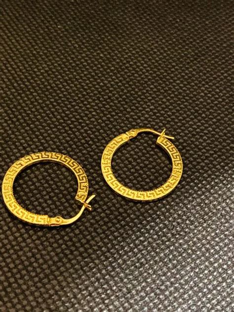 Gold Hoop Earrings K Saudi Gold Nasasanla Lazada Ph